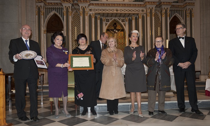 Las nuevas clavariesas, en el acto de proclamación. Las nuevas clavariesas, en el acto de proclamación.