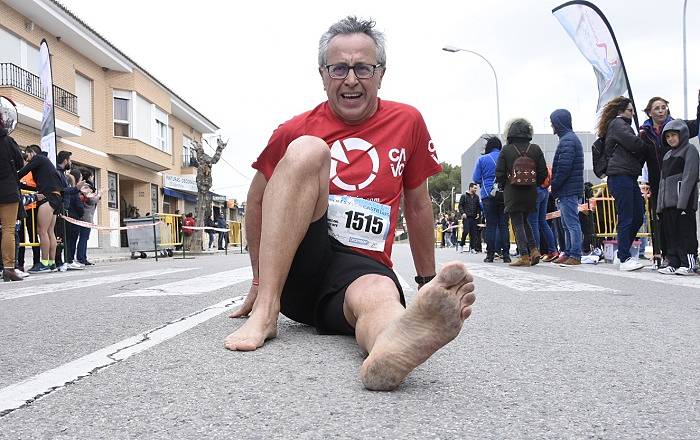 Darijo descalzo en carrera