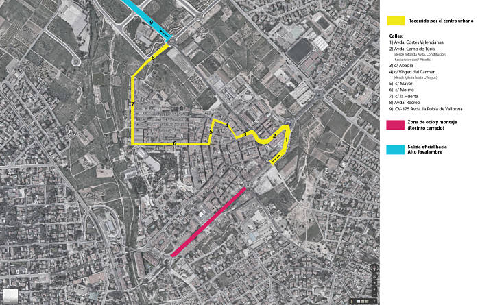 recorrido urbano vuelta ciclista l'eliana camp de turia