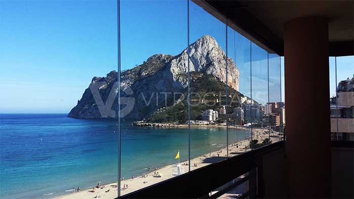 Vistas desde una cortina de cristal