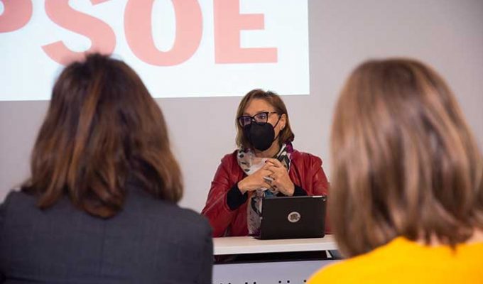 Lola Celda en la presentación del PSPV