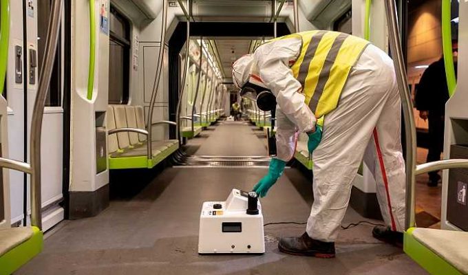 desinfección metro