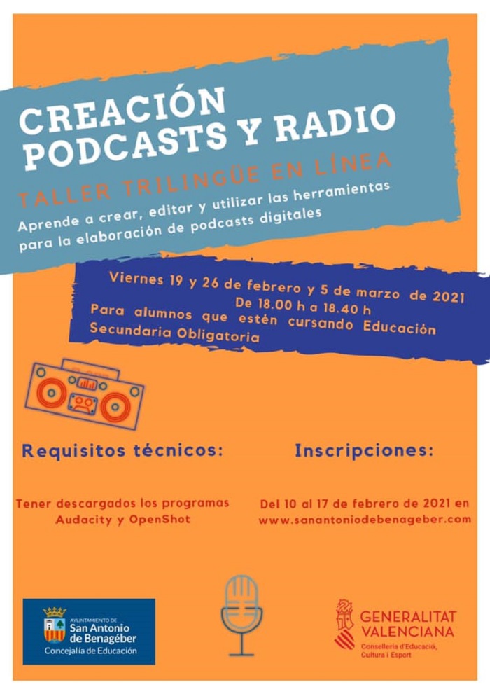 Taller de podcast y radio San Antonio de Benageber