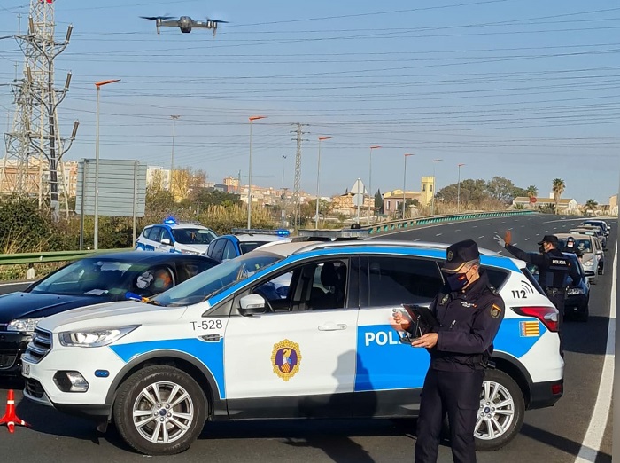 dron policia control trafico