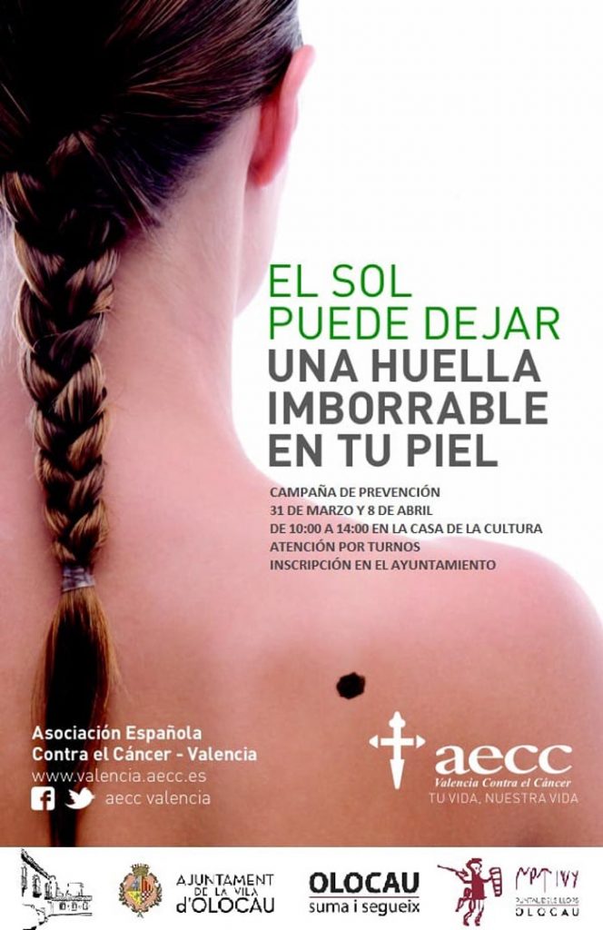Campaña AECC olocau cáncer de piel