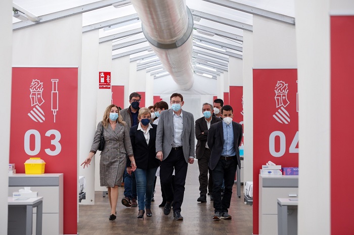 hospital de campaña vacunación