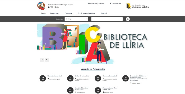 Captura web biblioteca Llíria