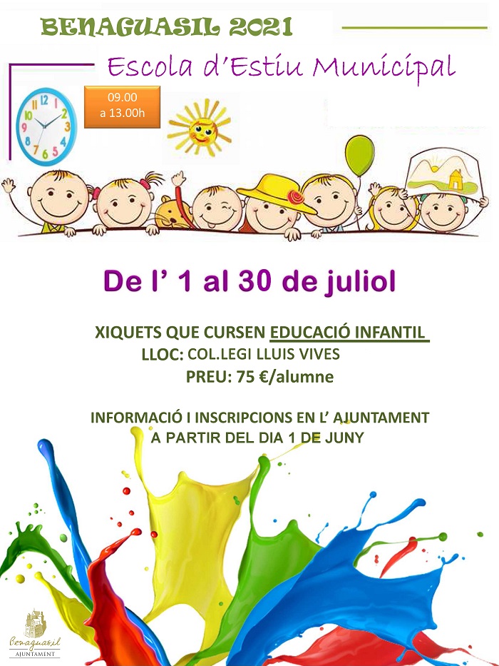 cartel escuela verano