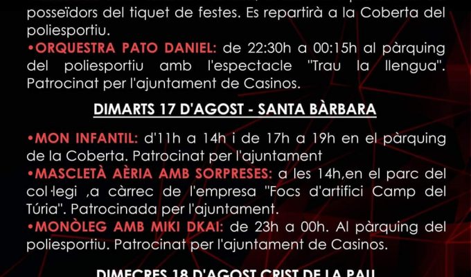 programa fiestas casinos