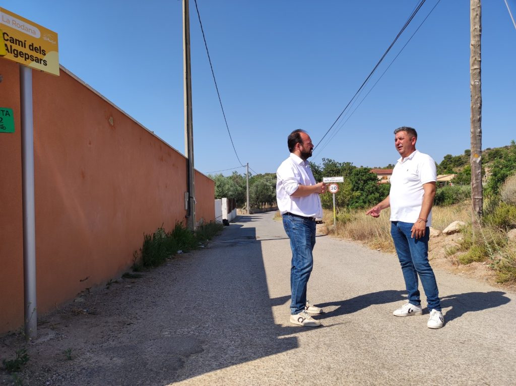 Alcalde Xavier Jorge junto con el concejal Gabriel Castellano