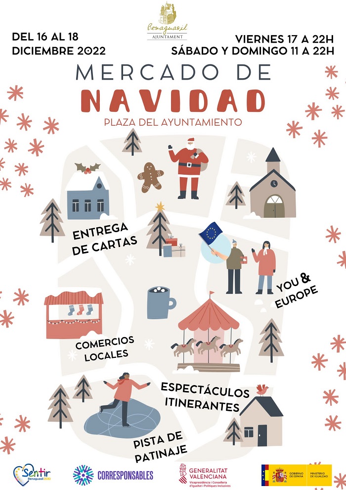 cartel mercado navidad